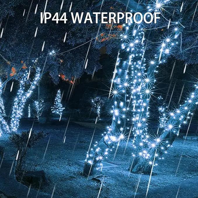 Dazzle Bright 300 LED Christmas String Lights, 100 FT Connectable Waterproof String Lights Green Wire with 8 Modes, Christmas Decorations for Indoor Outdoor Xmas Party Yard Garden (White) by GreenHaven Gardens