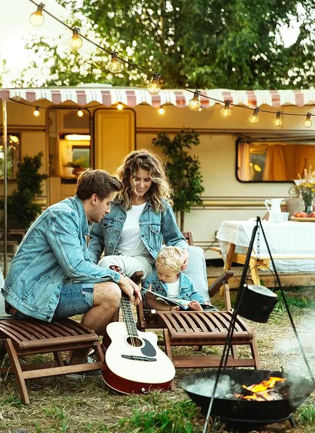 Brightown Solar String Lights Outdoor Waterproof with Remote Cable Ties and Hooks, 38FT Patio Lights with 15 LED Shatterproof Bulbs, 3 Light Modes, Dimmable Hanging Lights for Backyard Party Decor by GreenHaven Gardens