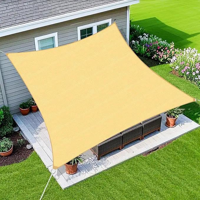 Amagenix Sun Shade Sail 5X9 Curved Edge Outdoor Shade Canopy Sand Breathable 95% UV Block Shade Cloth for Patio Garden Backyard (We Make Custom Size) by GreenHaven Gardens