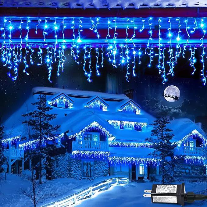 JMEXSUSS 800 LED Blue Icicle Christmas Lights Outdoor, Icicle Lights for Outside with 160 Drops, Blue Christmas String Lights Indoor Outdoor for Party Holiday Christmas Decoration by GreenHaven Gardens