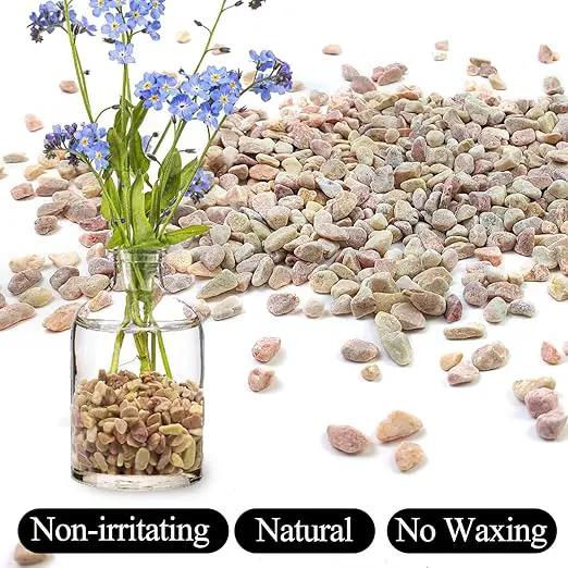 2lbs Peach Pebbles for Plants, 3/8inch Small Rocks, Natural Polished Pebbles, River Rocks for Succulent Cactus Plants, Vases, Aquariums, Gardening by GreenHaven Gardens