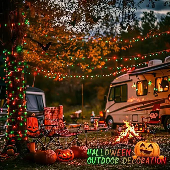 JMEXSUSS 200 LED Christmas String Lights Outdoor, Red & Green Christmas Lights Clear Wire, 11 Modes Connectable Twinkle String Lights Plug in for Christmas Halloween Garden Home Decorations by GreenHaven Gardens