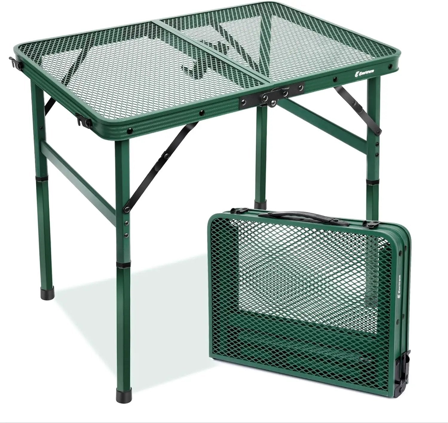 Small Folding Table, Easy for Storage, Compact and Portable Picnic Table for Grill, Outdoor Camping, Garden, Patio, Dining, BBQ, Party, Market, 2Ft (Small, Green) by GreenHaven Gardens