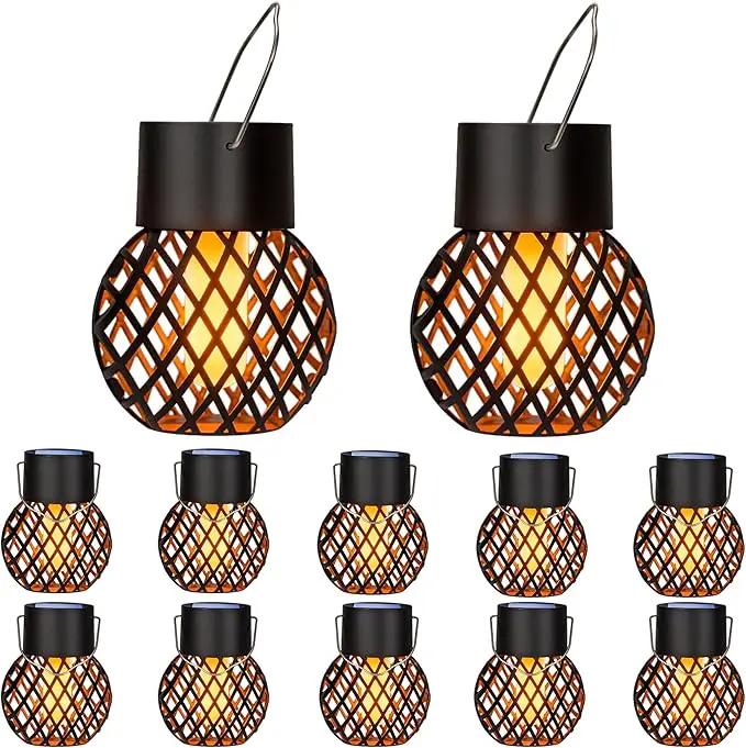 GIGALUMI 12 Pack Solar Lanterns for Outside,Solar Hanging Lights Outdoor Waterproof with Flickering Flame,Solar Powered Outdoor Lights Garden Decor for Yard,Patio,Tree,Camping,Festival Decoration by GreenHaven Gardens