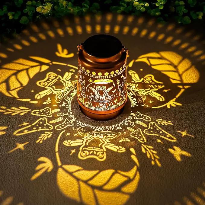Frog Solar Lanterns Outdoor Waterproof Hanging Sunflower Solar Lights Gifts for Women Men Metal Decorative LED Lanterns Outside for Garden, Yard, Patio, Lawn, Porch, Backyard by GreenHaven Gardens