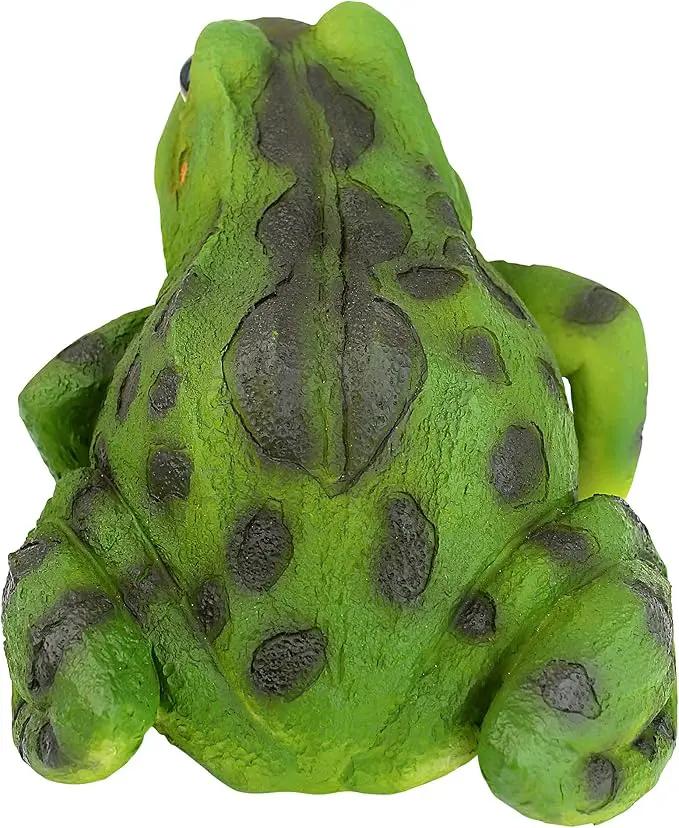 Design Toscano QM20510 Ribbit The Frog Garden Toad Statue, 9", Full Color by GreenHaven Gardens
