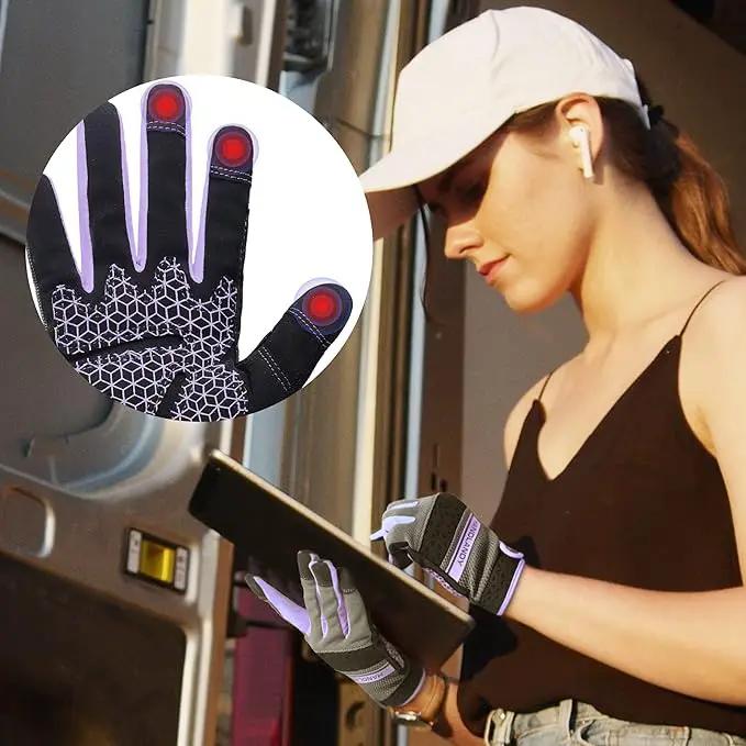 HANDLANDY Women Safety Work Gloves Utility Touch Screen Working Grip Glove for Yardwork Gardening Breathable Mechanic Gloves by GreenHaven Gardens