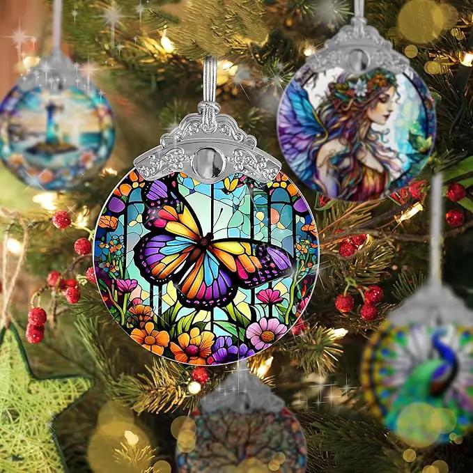 Butterfly Stained Glass Suncatcher, Jocidea Butterfly Ornament, Butterfly Christmas Ornament, Holidays Ornaments, Christmas Tree Ornament, Butterfly Decor, Gifts for Butterfly Lovers by GreenHaven Gardens
