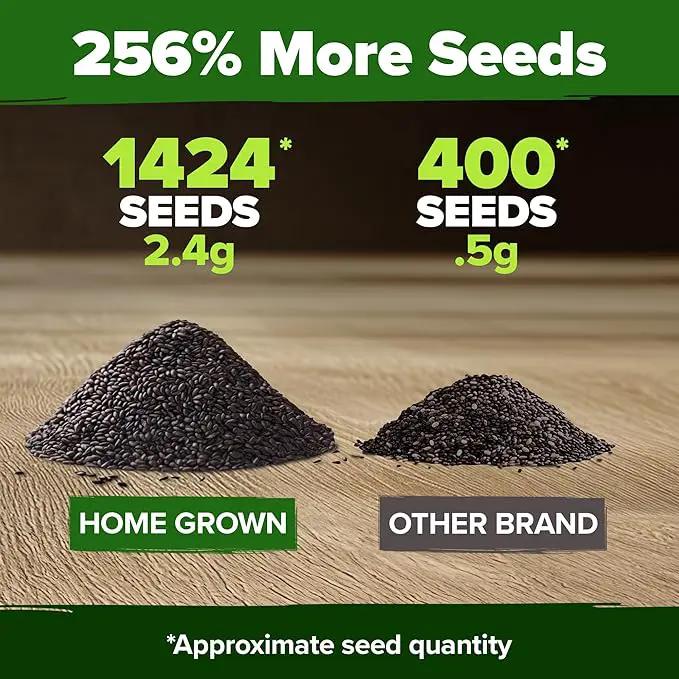 HOME GROWN 𝗨𝗦𝗔 𝗣𝗥𝗘𝗠𝗜𝗨𝗠 Italian Basil Seeds Bulk Pack 1,424 Sweet Large Leaf Basil Seeds for Planting 𝗡𝗢𝗡-𝗚𝗠𝗢 and Heirloom Herb Seeds for Planting Indoors or Outdoors (Ocimum basilicum) by GreenHaven Gardens