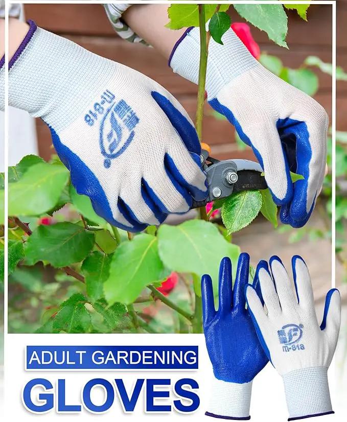 Nuogo 48 Pairs Gardening Gloves for Men Women Rubber Coated Safety Work Gloves Bulk for Gardening Construction Work by GreenHaven Gardens
