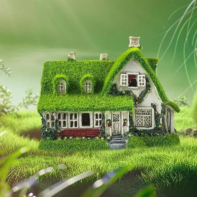 Solar Garden Outdoor Statue Light - Fairy House Lawn Decoration for Patio, Balcony, and Yard - Unique Gift for Any Occasion by GreenHaven Gardens