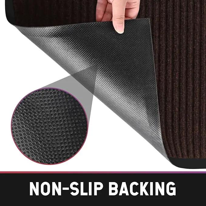 fani 2 PCS Heavy Duty Large Outdoor Indoor Entrance Doormat Brown Waterproof Low Profile Entrance Rug Front Door Mat Patio Anti-Skid Rubber Back, 31x47 inch (Brown) by GreenHaven Gardens