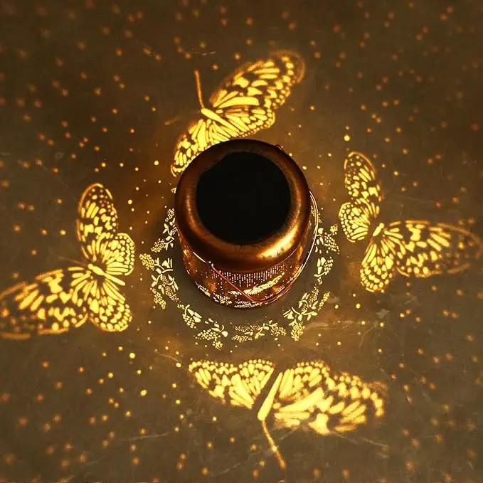 Solar Lanterns Outdoor Butterfly Hanging Lantern Lights, Gardening Gifts for Mom Women Grandma Solar Lights Waterproof LED Mode Change Metal Solar Garden Decor for Patio Yard Lawn Landscape Tabletop by GreenHaven Gardens