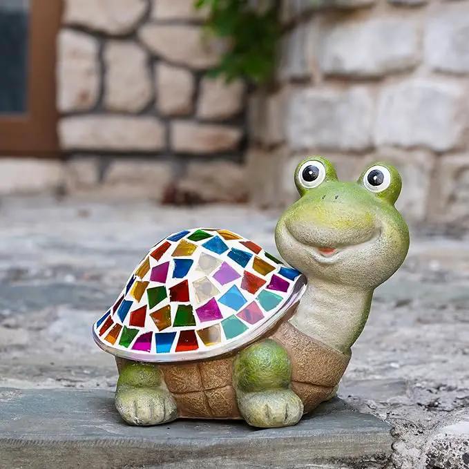 MININOVA Solar Mosaic Turtle Statues Outdoor Garden Decorations with Waterproof Mosaic Light Yard Lawn Porch Patio Home Ornaments Gifts for Women by GreenHaven Gardens