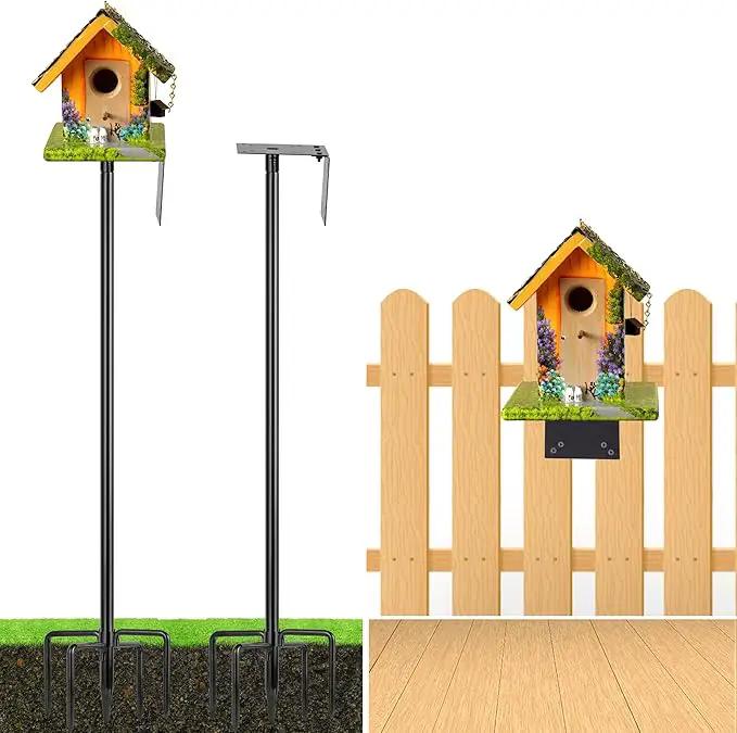 Ottsuls 2 Pack 109 Inch Heavy Duty Bird Feeder Pole Kit for Wild Birds, with 5-Prong Base Feeding Station, Adjustable Birdhouse Stand by GreenHaven Gardens