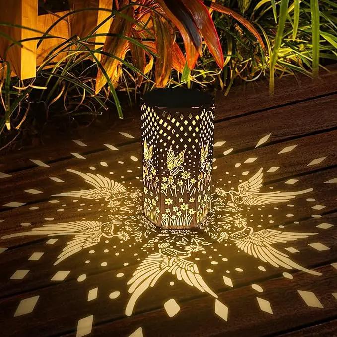 4 Pack Hummingbird Solar Lanterns Outdoor Waterproof - Birthday Gifts for Women, Men, Mom, Solar Lights Outdoor Hanging Garden Decor for Outside, Patio, Outdoor, Yard, Lawn, Balcony by GreenHaven Gardens
