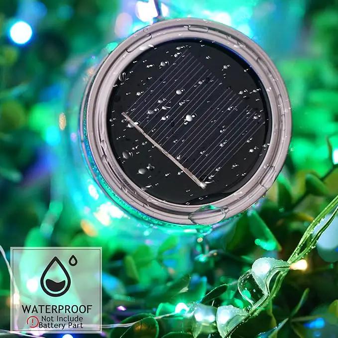30 LED Solar Mason Jar Lights - 12 Pack with Hangers for Outdoor, Patio, Yard, Garden, Wedding Decorations by GreenHaven Gardens