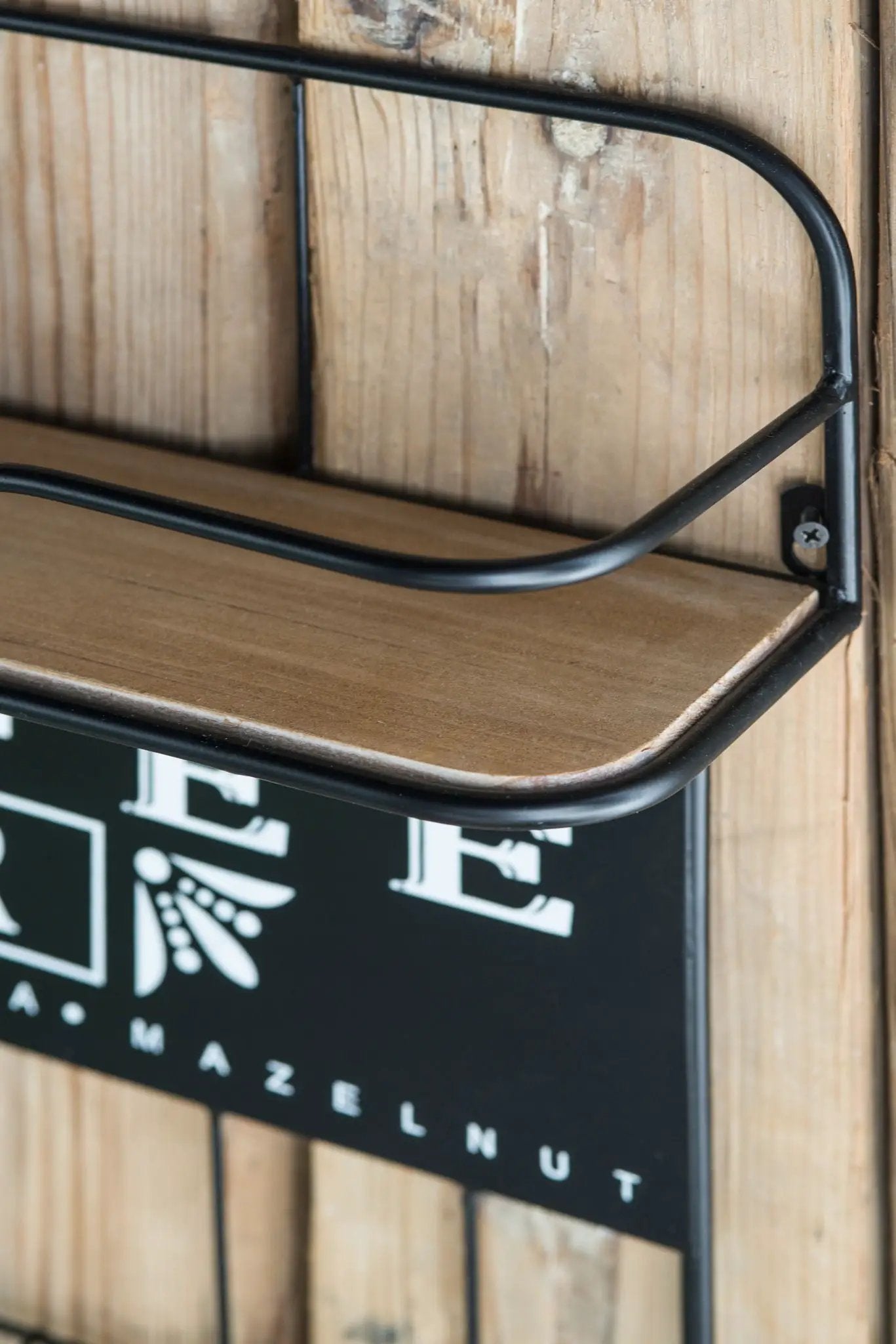 Floating Coffee Bar Shelf With Coffee Pod Holder, Hooks And Storage Shelf - Black by Unique Piece Furniture
