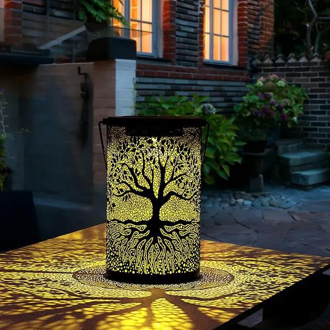 Solar Outdoor Lanterns Waterproof Hanging, Tree of Life Decorative Light Christmas Thanksgiving Birthday Gifts for Women Mom Grandma, Garden Decor for Garden Patio Yard Lawn Backyard Front Porch by GreenHaven Gardens