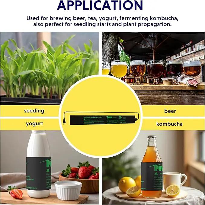 iPower 3" x 20" Seeding Heat Mat with Temperature Adjustable Knob and Thermometer, Durable Warm Hydroponic Plant Germination Starting Pad by GreenHaven Gardens