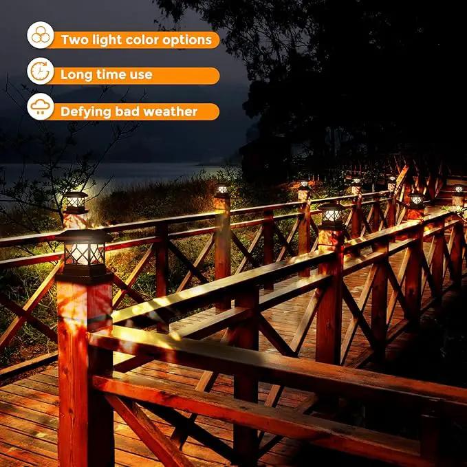 TWINSLUXES Solar Post Cap Lights Outdoor - Waterproof LED Fence Post Solar Lights for 3.5x3.5/4x4/5x5 Wood Posts in Patio, Deck or Garden Decoration Warm Light… (6 Pack) by GreenHaven Gardens