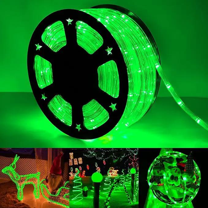 150ft LED Rope Lights Outdoor, 1080 LED Connectable and Flexible Tube Lights with 8 Modes, Waterproof LED Rope Lighting for Garden, Patio, Pool, Bedroom, Party, Indoor Outdoor Christmas Decor (Green) by GreenHaven Gardens