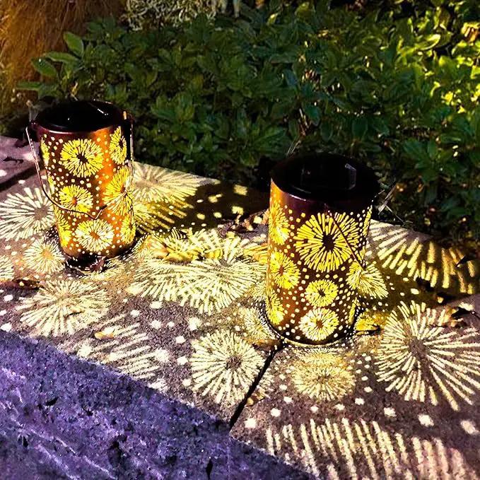 Mothers Day Gifts, 2 Pack Fireworks Solar Lanterns Outdoor Hanging Lantern Lights, Waterproof LED Garden Decorative Light for Patio Yard Pathway Lawn Front Porch Tree by GreenHaven Gardens