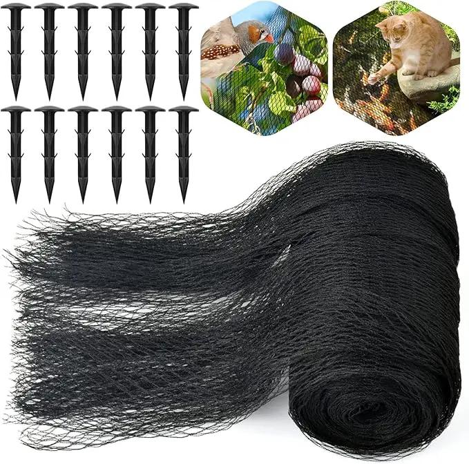 PACETAP Pond Netting Kit 15 x 20 Ft for Leaves, Heavy Duty Koi Pond Cover, Pool Protective Cover Netting with Stakes Protecting Koi Fish from Birds, Cats, Predators by GreenHaven Gardens