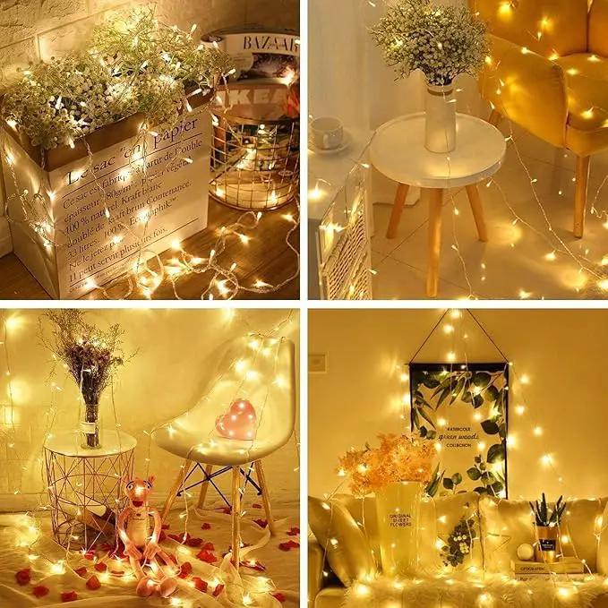 Quntis 328ft 500 LED Christmas String Lights, Waterproof Outdoor/Indoor Fairy Lights 8 Modes Plug in, Warm White Clear Wire for Home Bedroom Wedding Party Holiday Garden Tree Decorations Lighting by GreenHaven Gardens