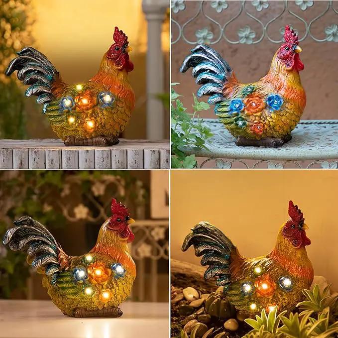 TAKE ME Gardening Gifts Chicken Gifts for Mom Garden Decor Solar Light Chicken Rooster Decor for Women Mom Grandma Gifts Birthday Gifts for Chicken Lovers by GreenHaven Gardens