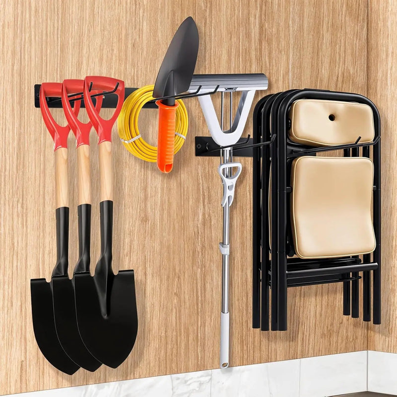 Folding Chair Storage Rack for Chair Organization and Garage Wall Mount Storage, Garden Tool Rack Organizer (2 Pack) by GreenHaven Gardens
