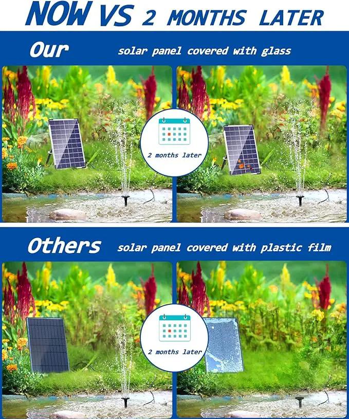 Biling 7.5W Solar Water Pump Outdoor, Solar Pond Pump Solar Fountain with DIY 5ft Tubing for Samll Ponds, Garden Pool and Bird Bath by GreenHaven Gardens