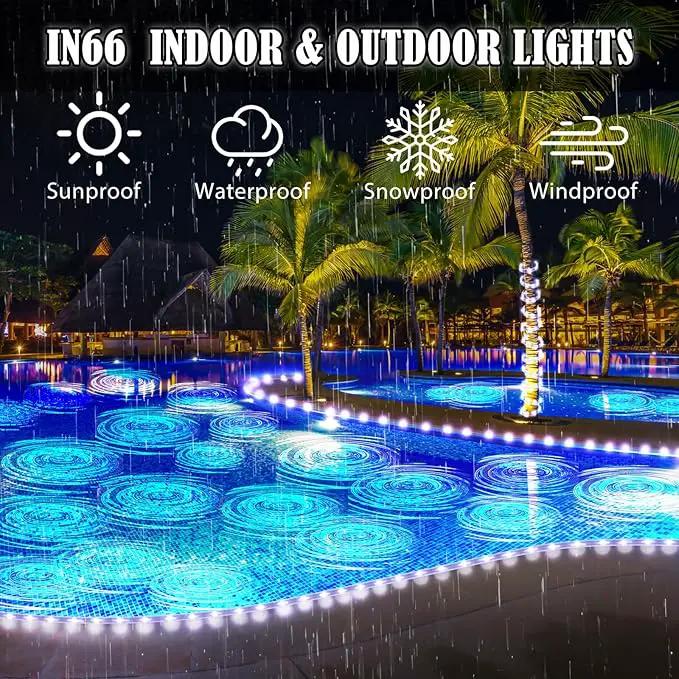 50Ft 600 LED Rope Lights Outdoor, White Flexible Tube Light Waterproof Plug in 8 Modes Timer Memory, Permanent String Lights for Tree,Pool, Bedroom, Fence, Garden, Indoor, Outside Decorations by GreenHaven Gardens