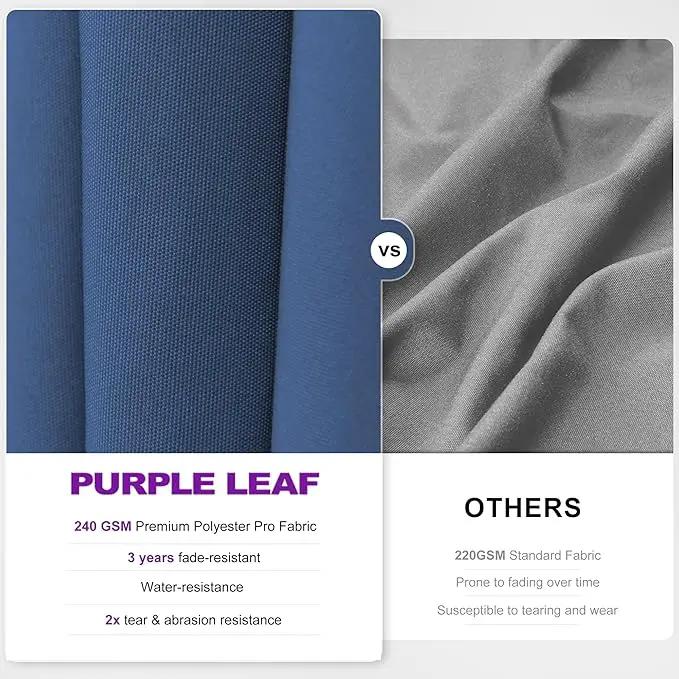 PURPLE LEAF 11.5' X 8' Left-right Tilting Outdoor Patio Umbrella Swivel Offset Cantilever Heavy Duty Rectangle Aluminum Umbrella with UV Resistant for Deck Pool Patio Backyard, Ocean Slate by GreenHaven Gardens