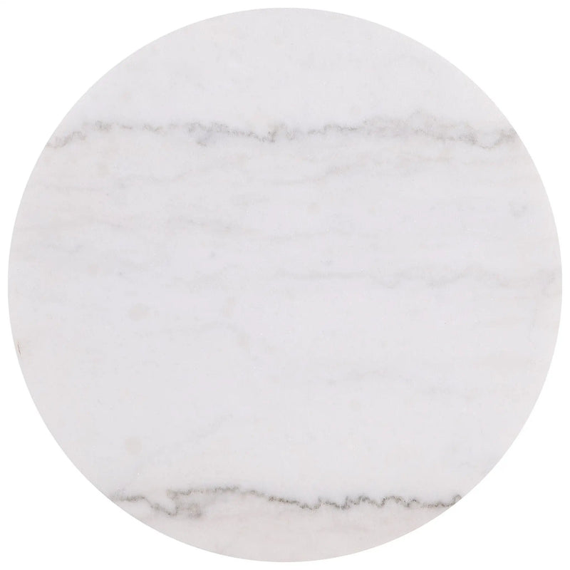 Jason 2-piece Round White Marble Coffee Table Set Greige by Unique Piece Furniture