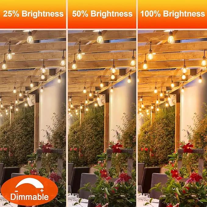 Shatterproof S14 LED Replacement Bulbs for Outdoor String Lights, 15 Pack 1W Equivalent to 11W Incandescent Bulb, Soft White 2200K, Dimmable, E26 Regular Base by GreenHaven Gardens