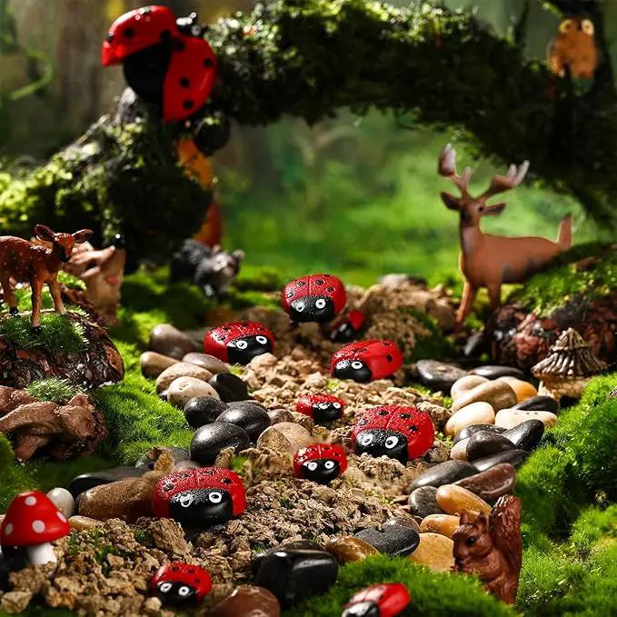 Gerrii 18 Pcs Small Resin Ladybugs Garden Decor Stones Holiday Ladybug Garden Yard Decorations Outdoor 4 Size Ladybug Mom Gifts Lady Bugs Yard Decorations by GreenHaven Gardens