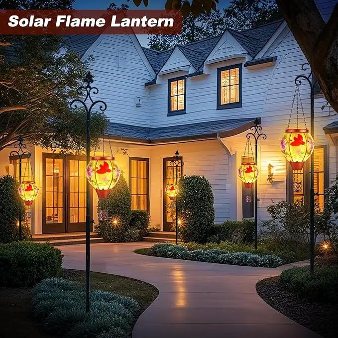 Cardinal Solar Hot Air Balloon Lantern,Outdoor Decor with Flame Lights Waterproof, Hanging for Garden Yard Lawn Patio, Unique Gifts for Women Mom Grandma Gardener for Mother'Day Christmas by GreenHaven Gardens