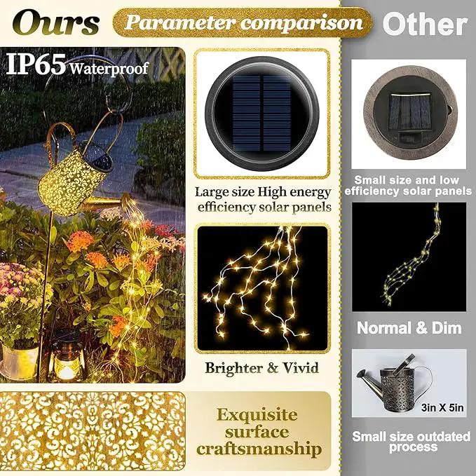 Anordsem Solar Watering Can Lights: Garden Light Waterproof Outdoor Yard Decoration - LED Fairy Hanging Lantern with Hook Patio Path Proch Decor - Gardening Gifts for Women Mom Grandma by GreenHaven Gardens