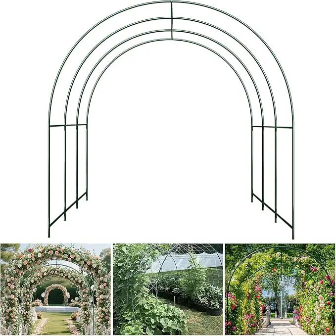 Large Garden Support Arch Frame for Climbing Plants, 9.85 x 7.05 x 7.22 ft Heavy Duty Plant Climbing Arbor Arch, Multi-Purpose Support Frame for Vines, Weddings & Backyard Decoration by GreenHaven Gardens
