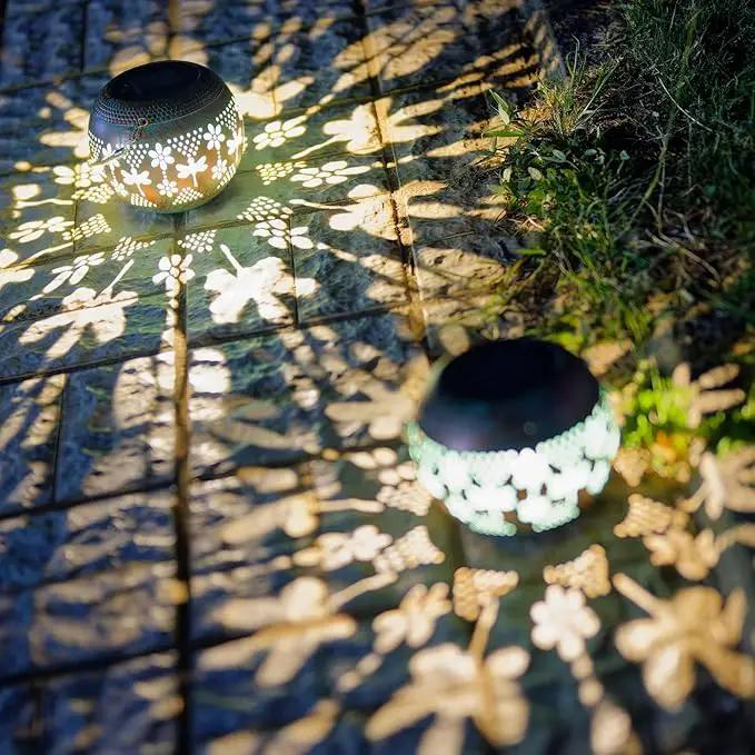 Starsoul 2 Pack Solar Lanterns Waterproof Outdoor, Dragonfly Hollow Out Metal Decoractive Hanging Solar Lantern Lights for Outside Garden Yard Porch Tabletop Patio Decor, Gardening Gifts for Women Mom by GreenHaven Gardens