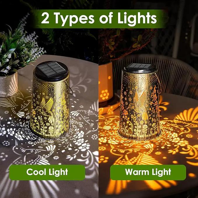 2 Pack Solar Lanterns Outdoor Waterproof, Hummingbird Hanging Solar Lights for Outside, Garden Decor for Yard Patio Pathway Porch, Christmas Birthday Mothers Day Gifts for Women Mom Grandma by GreenHaven Gardens