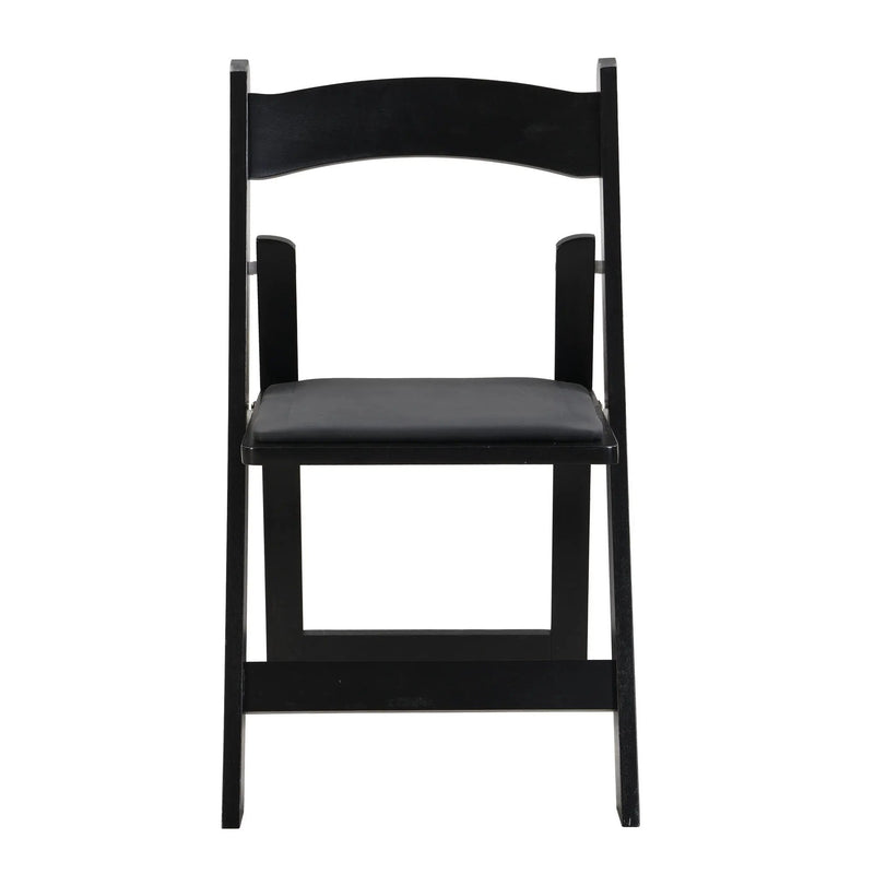 Solid Wood Upholstered Folding Chair Set, Dining Room (Set of 4)