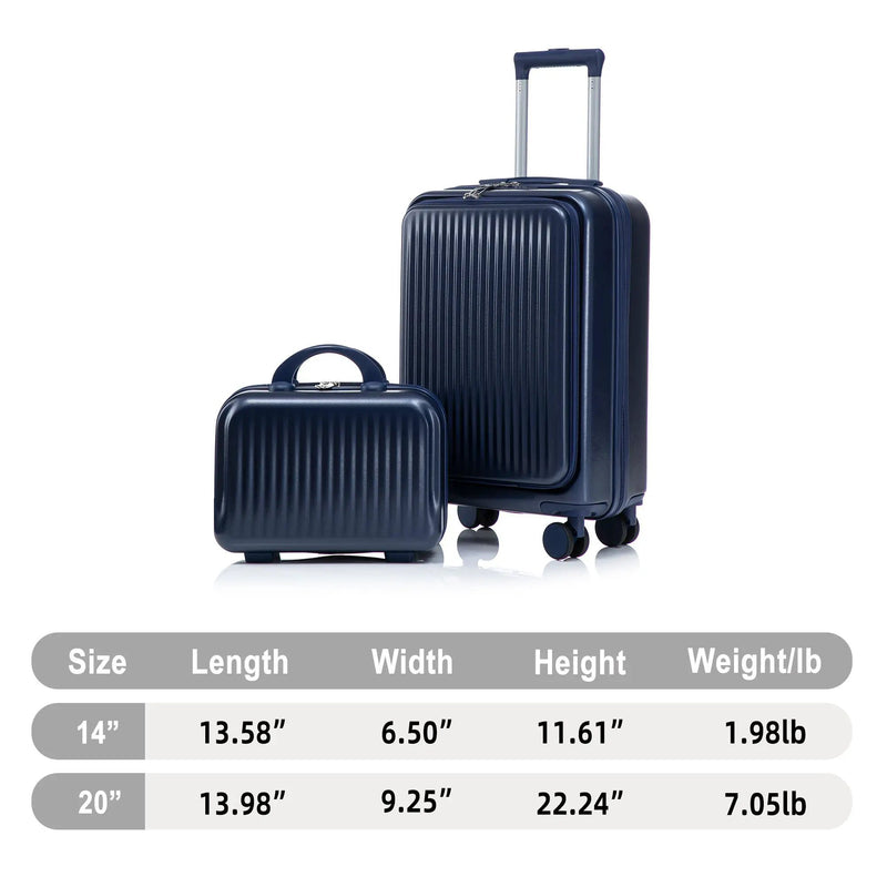 14'/20' 2-Piece ABS Spinner Wheel Luggage Set by HouseOfZazla