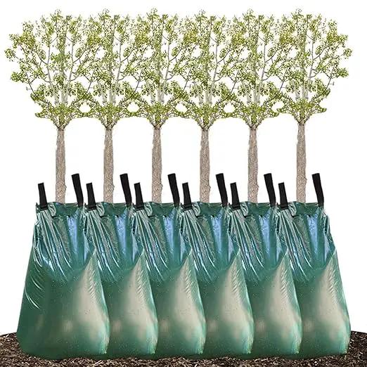 REMIAWY Tree Watering Bag, 20 Gallon Slow Release Watering Bag for Trees, Tree Irrigation Bag Made of Durable PVC Material with Zipper (6 Pack 5-8 Hours Releasing Time) by GreenHaven Gardens