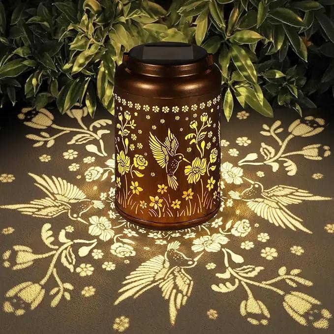 Solar Lanterns Outdoor Waterproof Hummingbird Garden Decor Mothers Day Gifts for Women Mom Grandma Hanging Solar Lights Metal Solar Decoration Outside for Yard, Backyard, Patio Deals by GreenHaven Gardens