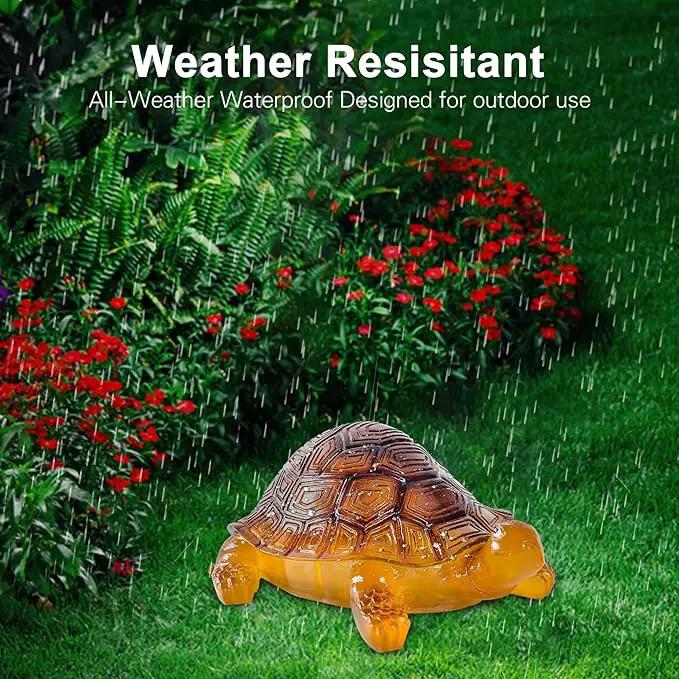 Solar Turtle Lights Deck Decorative Lighting Statue Lawn Patio Backyard Outdoor Garden Decoration Housewarming Gift by GreenHaven Gardens