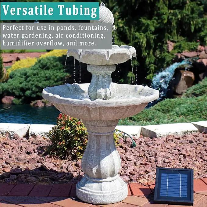 Black Vinyl Tubing 1/4” ID × 3/8” OD - 10 Feet PVC Flexible Plastic Tube Hybrid Hose, Transfer Water Air Oil for Pond Fountain Garden, Non-toxic and BPA free by GreenHaven Gardens