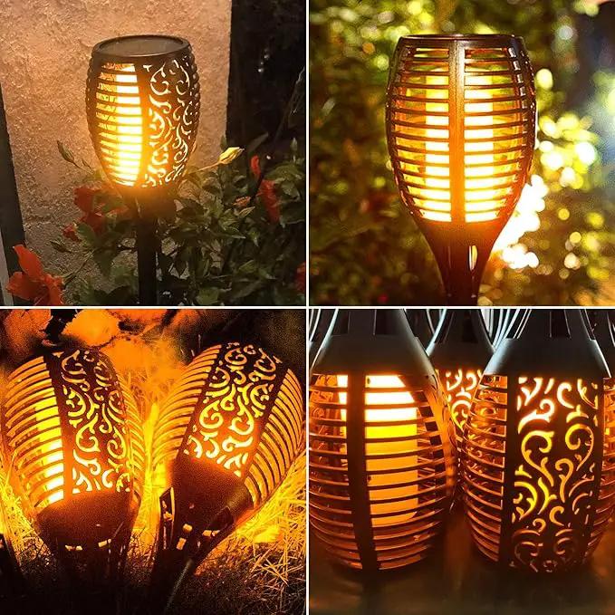 Large Solar Torch Light with Flickering Flame, Upgraded 3-in-1 Solar Fire Lights Outdoor Hanging Lanterns, Festival Decorations Solar Powered Tiki Torches for Garden, Pathway, Lawn, Yard by GreenHaven Gardens