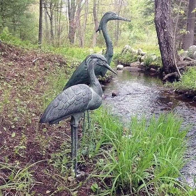 Achla Designs Stately Blue Heron Garden Statue by GreenHaven Gardens